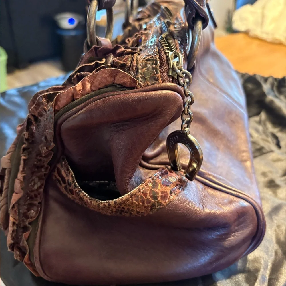 Betsey Johnson Purple Leather Handbag - Picture 6 of 9